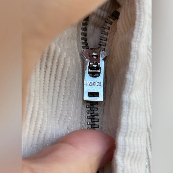 Re/Done 70s Pocket Loose Flare Corduroy Pants in Vintage Ivory Size 28 - Picture 9 of 16